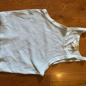 Miss Selfridge Sky Blue Ribbed Top